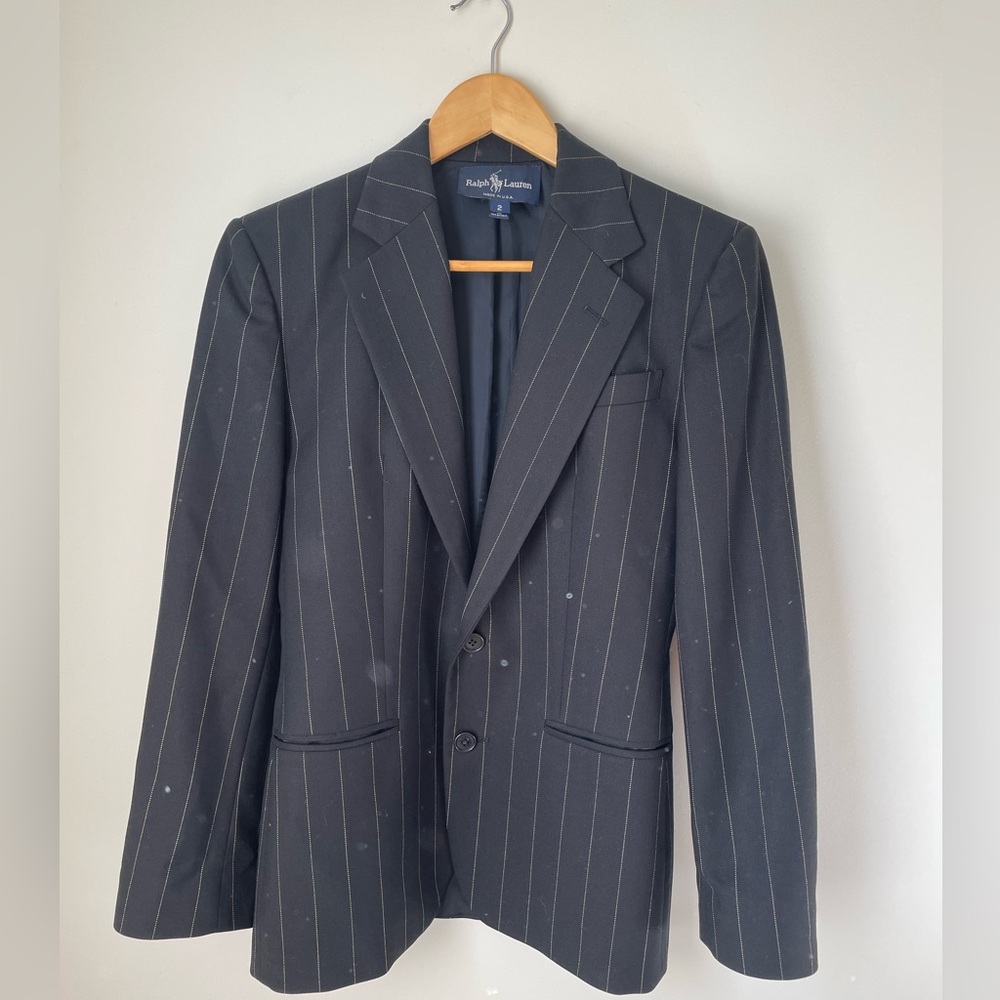 Ralph Lauren Charcoal Pinstripe Blazer